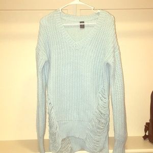 Long light blue sweater